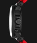 Michael Kors MK9020 Dylan Automatic Black Dial Red Rubber Strap Watch-1
