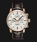 MIDO Multifort M005.614.36.031.00 Chronograph Automatic Silver Dial Brown Leather Strap-0