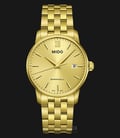 Mido M013.410.33.021.00 Baroncelli Gold Dial Gold Stainless Steel Strap-0