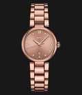 MIDO Baroncelli M022.210.33.296.00 Donna Brown Dial Rose Gold Stainless Steel Strap-0