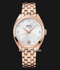 MIDO Belluna II M024.307.33.036.00 Royal Lady Silver Dial Rose Gold Stainless Steel Strap-0