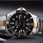 MIDO Ocean Star M026.629.22.051.00 Captain GMT Black Dial Dual Tone Stainless Steel Strap-4