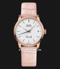 MIDO Baroncelli III M027.207.36.010.00 Heritage Lady White Dial Pink Leather Strap-0