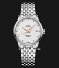 MIDO Baroncelli III M027.208.11.036.00 Chronometer Silicon Lady Silver Dial Stainless Steel Strap-0