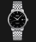 MIDO Baroncelli III M027.408.11.051.00 Chronometer Cal. 80 Automatic Black Dial St. Steel Strap-0