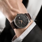 MIDO Baroncelli M027.408.16.061.00 Chronometer Silicon Automatic Anthracite Dial Brown Leather Strap-7