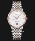 MIDO Baroncelli III M027.426.22.018.00 Big Date Automatic White Dial Dual Tone Stainless Steel Strap-0