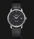 Mido M027.407.16.050.00 Baroncelli III Heritage Automatic Black Dial Black Leather Strap-0