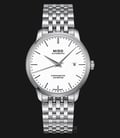 MIDO Baroncelli III M027.408.11.011.00 Chronometer Cal. 80 Automatic White Dial St. Steel Strap-0