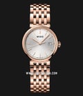 MIDO Dorada M033.210.33.031.00 Silver Dial Rose Gold Stainless Steel Strap-0