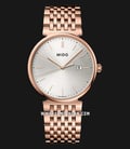 MIDO Dorada M033.410.33.031.00 Everytime Silver Dial Rose Gold Stainless Steel Strap-0