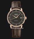 MIDO Baroncelli M037.407.36.061.00 Signature Gent Automatic Anthracite Dial Brown Leather Strap-0