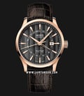 MIDO Multifort M038.429.36.061.00 Dual Time Automatic Anthracite Dial Brown Leather Strap-0