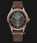 MIDO Multifort M040.407.36.060.00 Patrimony Automatic Black Dial Dark Brown Patina Leather Strap-0