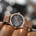 MIDO Multifort M040.407.36.060.00 Patrimony Automatic Black Dial Dark Brown Patina Leather Strap-6