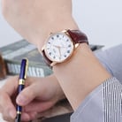 Mido M8600.2.21.8 Baroncelli II Automatic Silver Dial Brown Leather Strap-3