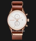 MVMT Voyager D-MV01-RGNA2 Rosewood White Dial Natural Tan Nato Leather Strap-0