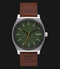 NIXON A0452334 Time Teller Green Dial Leather Strap Watch-0