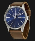 NIXON A1051524 Sentry Blue Dial Brown Leather Strap-0
