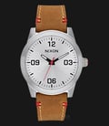 NIXON A933747 The GI Silver Dial Leather Strap Watch-0