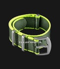 Strap Nylon 3 Ring 20mm Green - Neon Nylon Silver Buckle SBN-GREEN_NEON-20X20-1