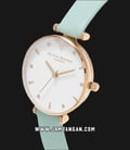 Olivia Burton OB16AM143 3D Queen Bee Ladies White Dial Green Leather Strap-1