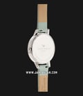Olivia Burton 3D Bee OB16AM149 Silver Dial Soft Green Leather Strap-1