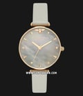 Olivia Burton OB16AM154 Queen Bee Ladies Grey Mother of Pearl Dial Grey Leather Strap-0