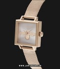 Olivia Burton OB16AM164 3D Bee Square Blush Sunray Dial Rose Gold Stainless Steel-1