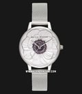 Olivia Burton OB16AN01 3D Anemone Ladies Silver Dial Stainless Steel -0