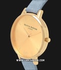 Olivia Burton OB16BD111 Sunray Dial Chalk Ladies Gold Sunray Dial Blue Suede Leather Strap-1