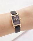 Olivia Burton OB16BH02 Bee Hive Ladies Mother of Pearl Dial Black Leather Strap-3