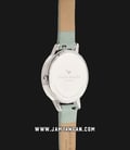 Olivia Burton OB16MD87 Sunray Dial Sage Ladies Silver Dial Light Green Leather Strap-2