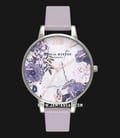 Olivia Burton Marble Floral OB16MF05 Flower Printed Dial Lilac Leather Strap-0