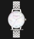 Olivia Burton OB16MOP02 Ladies White Mother of Pearl Dial Silver Stainless Steel Strap-0