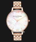 Olivia Burton OB16MOP03 Ladies White Mother of Pearl Dial Rose Gold Stainless Steel Strap-0