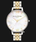 Olivia Burton OB16MOP05 Ladies White Mother of Pearl Dial Dual Tone Stainless Steel Strap-0