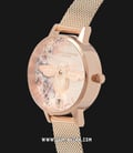 Olivia Burton Watercolour Florals OB16PP40 3D Bee On Dial Rose Gold Mesh Strap-1