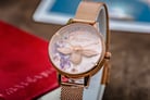 Olivia Burton Watercolour Florals OB16PP40 3D Bee On Dial Rose Gold Mesh Strap-6