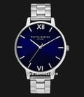Olivia Burton Classic OB16SH02 The Shoreditch Midnight Blue Sunray Dial Stainless Steel Strap-0