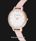 Olivia Burton Timeless OB16TL14 White Dial Dusty Pink Leather Strap-1