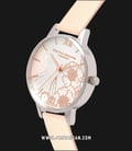 Olivia Burton OB16VM27 Abstract Florals Dial Peach Leather Strap-1