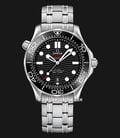 Omega Seamaster 21030422001001 Diver 300M Co-Axial Master Chronomaster Black Dial Steel Strap-0