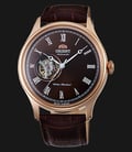 Orient Classic AG00001TAutomatic  Men Brown Open Heart Skeleton Dial Brown Leather Strap-0