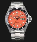 Orient Sports FAA02006M Orange Ray II Automatic Divers Orange Dial Stainless Steel Strap-0