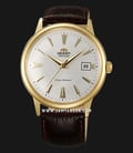 Orient Bambino FAC00003W Automatic White Dial Brown Leather Strap-0