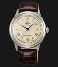 Orient Bambino 4 FAC00009N Classic Vintage Yellow Dial Dark Brown Leather Strap-0