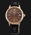 Orient Classic FAC06001T Automatic Ladies Brown Dial Black Leather Strap-0