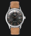 Orient Bambino V4 FAC08003A Classic Mechanical Grey Dial Brown Leather Strap-0