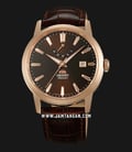 Orient Curator II FAF05001T Automatic Men Brown Dial Brown Leather Strap-0